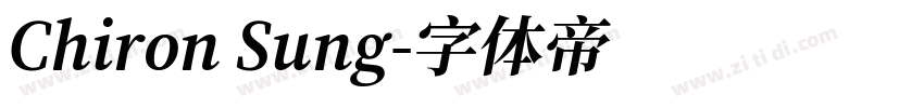 Chiron Sung字体转换
